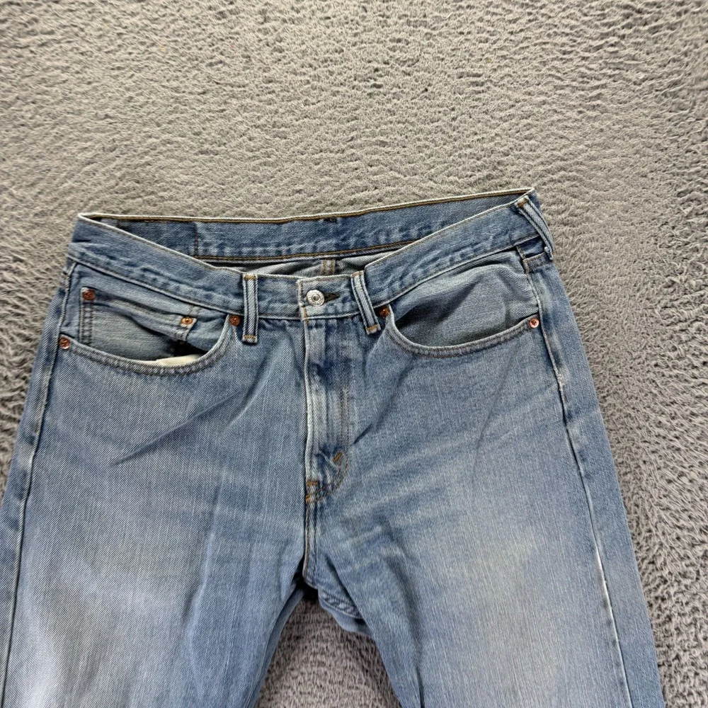 Levi's 505 Jeans Mens 34x29 Blue Cotton Denim Straight Faded Workwear Travel